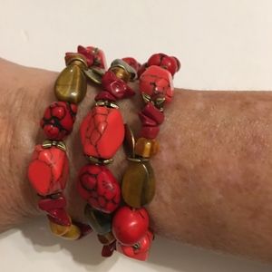 Set of three Vintage America chunky bracelets